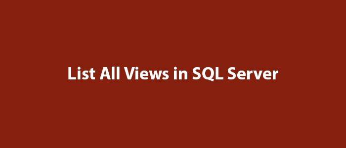 Mssql List All Tables